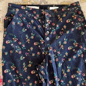 Anthropologie Floral Pants